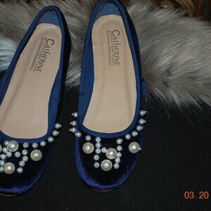 Blue with Pearls Catherine Malandrino Shoes Size 8